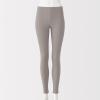 「【レディース】無印良品 婦人 ストレッチリブ編み レギンス 十分丈 婦人Ｌ グレイッシュブラウン 良品計画」の商品サムネイル画像3枚目