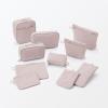 「無印良品 リンクルナイロン 大きく開くポーチ ピンク Ｌ 約１８×１１．５×７ｃｍ 良品計画」の商品サムネイル画像7枚目