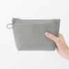 「無印良品 リンクルナイロン マチ付きポーチ グレー Ｍ 約２１×１３．５×６ｃｍ 良品計画」の商品サムネイル画像6枚目