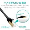 「LANケーブル CAT7 爪折れ防止 フラット 2m ブラック ECLD-TWSFT/BK2 エレコム 1個」の商品サムネイル画像3枚目