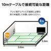 「DXアンテナ テレビアンテナケーブル 10m F字プラグL字プラグ 2K 4K 8K ブラック EC-4W10FLBK(H) 1個」の商品サムネイル画像4枚目