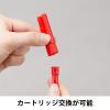 「アスクル ホワイトボードマーカーくっきり　細字丸芯 赤　直液カートリッジ式　AS-WBKFM-02  1本 オリジナル」の商品サムネイル画像3枚目