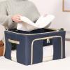 「不二貿易 窓付＆積み重ね収納ボックス 55L BL 63517 1個」の商品サムネイル画像3枚目