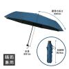 「コジット 折り畳み傘 晴雨兼用 3段 大きめ ネイビー 4969133921834 1本　紫外線、近赤外線99.9%カット」の商品サムネイル画像2枚目