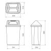 「リス ホーム＆ホームスイングペール47DSグレー GPRA163 1個」の商品サムネイル画像4枚目
