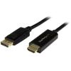 「StarTech.com DisplayPort - HDMI変換ケーブル 2m 4K/30Hz対応 DP2HDMM2MB 1個」の商品サムネイル画像1枚目