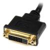 「StarTech.com HDMI - DVI-D変換ケーブル 20cm オス/メス HDDVIMF8IN 1個」の商品サムネイル画像3枚目