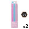 「三菱鉛筆(uni) ユニパレット 鉛筆 2B 六角・パステルピンク軸 K55612B 2ダース（24本入）」の商品サムネイル画像1枚目