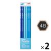 「三菱鉛筆(uni) ユニパレット 鉛筆 4B 六角・パステルブルー軸 K55604B 2ダース（24本入）」の商品サムネイル画像1枚目