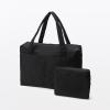「無印良品 再生ナイロンたためるボストンバッグ 黒 １８Ｌ 約４２×１５×３０ｃｍ 良品計画」の商品サムネイル画像6枚目