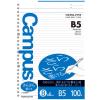 「コクヨ キャンパス ルーズリーフ B5 横罫線 B罫6ｍｍ（ミリ） 2袋（100枚入×2） ノ-836BN」の商品サムネイル画像2枚目