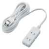 「延長コード 電源タップ 5m 2ピン コンセント 3個口 ほこり防止シャッター 白 T-ST02-22350WH エレコム 1個」の商品サムネイル画像2枚目
