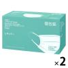 「耳にやさしい やわらかいマスク 個包装 レギュラー　ホワイト　サージカル　１セット（100枚：50枚入×２箱） アスクル オリジナル」の商品サムネイル画像1枚目