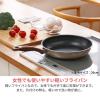 「軽い フライパン 22cm 深型 IH・ガス火対応 ダイヤモンドコーティング加工 ピンクゴールド ロハコ （LOHACO）  オリジナル」の商品サムネイル画像4枚目