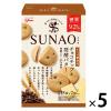 「【1袋あたり糖質9.2g】江崎グリコ SUNAO（スナオ）ビスケット＜チョコチップ＆発酵バター＞62g 5個 低糖質 糖質オフ」の商品サムネイル画像1枚目