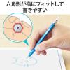 「タッチペン スタイラスペン 導電繊維 六角鉛筆型 ストラップホール付き ペン先交換可能 青 P-TPENSEBU エレコム 1個」の商品サムネイル画像3枚目