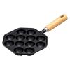 「イシガキ 鉄鋳物 たこ焼き 12穴 木柄 ガス火専用 4456 1セット(3個)」の商品サムネイル画像2枚目