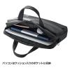 「サンワサプライ カジュアルPCバッグ(15.6インチワイド対応・ブラック) BAG-CA10BK 1個」の商品サムネイル画像5枚目