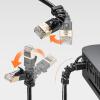 「サンワサプライ 4方向固定CAT6A STP LANケーブル(ブラック・0.2m) KB-T6ASYL-002BK 1個」の商品サムネイル画像3枚目