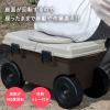 「【園芸用品】中山福 ベストコ フィールドカートトレー 回転座面付 ブラウン ボタニカルスタイル MA-2223 1個」の商品サムネイル画像3枚目