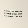 「【LAKOLE/ラコレ】 【保温保冷】フタ付きステンレスマグ（350ml） アイボリー」の商品サムネイル画像7枚目