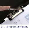 「アスクル　Z式パンチレスファイル　A4タテ　背幅15mm　クリアブラック　黒　レバーファイル　ユーロスタイル  オリジナル」の商品サムネイル画像4枚目