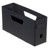 「リヒトラブ Roomy ボックスファイル＜ロータイプ＞ A4 2/3 ブラック F290-24 1セット（3冊）」の商品サムネイル画像2枚目