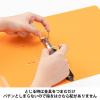 「Matakul D型ツイストリングファイル 背幅36mm オレンジ 表紙部分に使用済みクリアホルダーからつくった再生材30％配合 30冊 オリジナル」の商品サムネイル画像4枚目