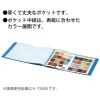 「コクヨ　クリヤーブック（ウェーブカット・固定式）　B6ヨコ20ポケット　青　ブルー　ラ-T568B　1箱（10冊入）」の商品サムネイル画像2枚目
