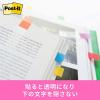 「スリーエム(3M) ポストイット フィルムふせん 付箋 詰替用 透明 44mm×25mm イエロー 1パック 680RN-3」の商品サムネイル画像5枚目