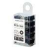 「コクヨ ダブルクリップ＜Scel-bo＞(極豆) 黒 クリ-J37D 1パック(10個入)」の商品サムネイル画像2枚目
