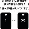 「オープン工業 スチロール番号札 1~25 黒 BF-54-BK 1箱」の商品サムネイル画像2枚目