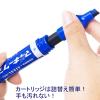 「ハイマッキーケア 太字/細字 詰め替えタイプ（アスクル限定モデル） 青 10本 油性ペン ゼブラ AS-YYT5-BL  オリジナル」の商品サムネイル画像3枚目