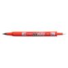 「パイロット 油性ツインマーカー 細・極細 レッド MEF-12EU-R 1本」の商品サムネイル画像2枚目