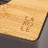 「【LAKOLE/ラコレ】 バンブー蓋ティッシュケース チャコール」の商品サムネイル画像2枚目