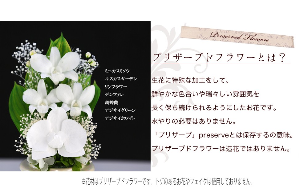 仏花 デンファレ Vase花瓶ツツミ プリザーブドフラワー お供え花 新盆 ブリザードフラワー 花 初盆 法事 お盆 お彼岸 法要 電報 弔電 Dv アートフォーシーズン 通販 Yahoo ショッピング 일본구매대행 직구 위시박스