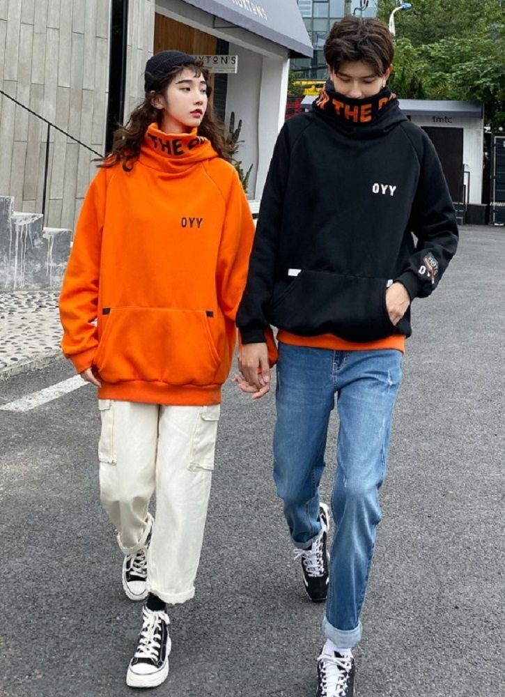 パーカー Oyyビッグフードパーカー ブラックorオレンジ 韓国ファッション パーカー おしゃれ フード付き メンズ レディース ユニセックス お揃い ハイネック 1125 8 Aio 通販 Yahoo ショッピング 일본구매대행 직구 온재팬