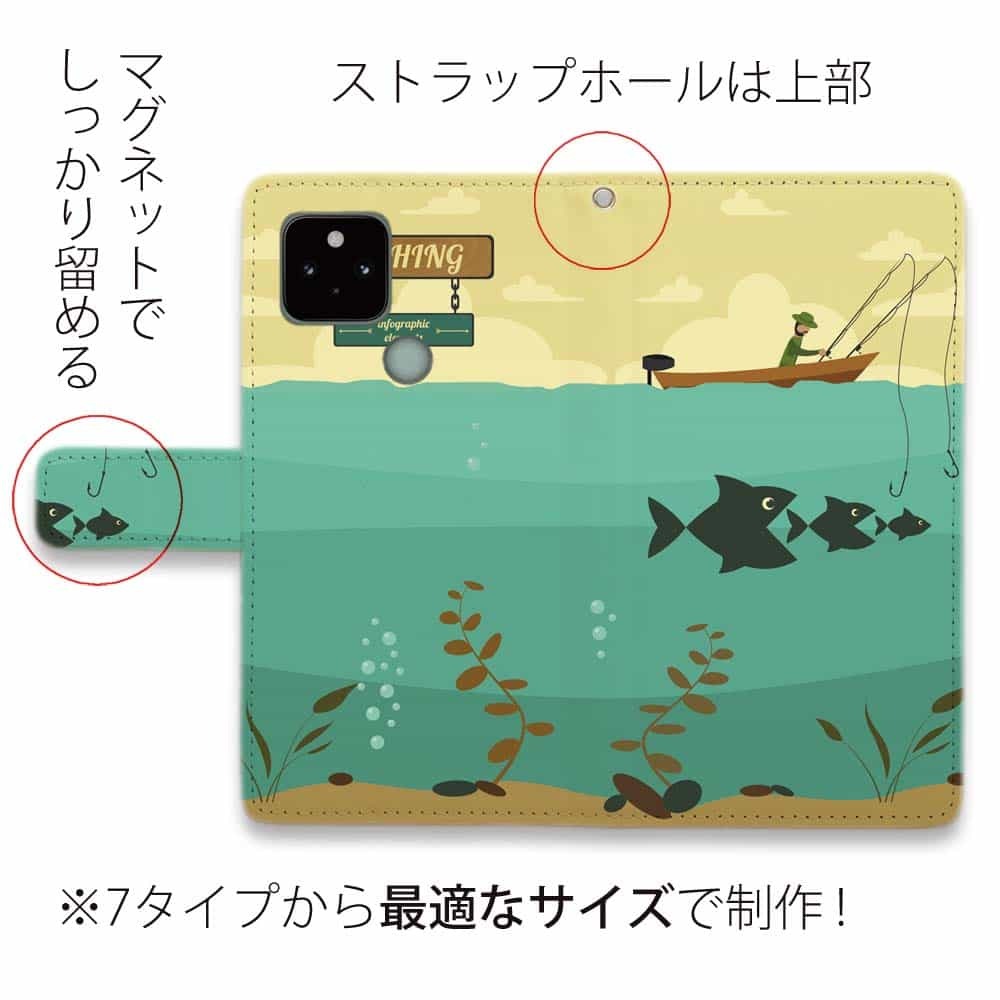 Google Pixel スマホケース 手帳型 Google Pixel 5 Google Pixel 4a 5g Google Pixel 4a Google Pixel 4 Xl 釣り 魚 Fishing On The Boat Diarypi Angler S Case アングラーズケース 通販 Yahoo ショッピング