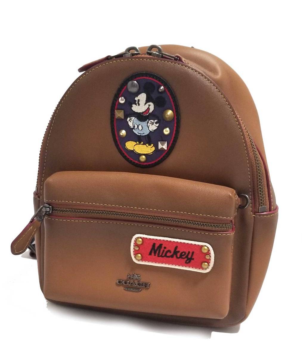 未使用 コーチ Coach バッグ リュック デイパック レディース アウトレット レザー ミッキー Coach Disney レザー アップリケ ミニ O ブランディールyahoo ショップ 通販 Yahoo ショッピング 일본구매대행 직구 온재팬