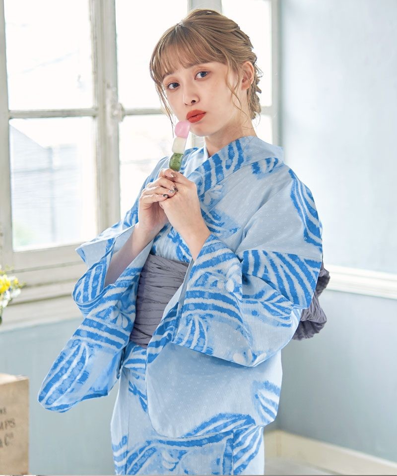 Dita 浴衣　小物セット Dita 浴衣セット レディース 簡単（ゆかた・しわ兵児帯・下駄