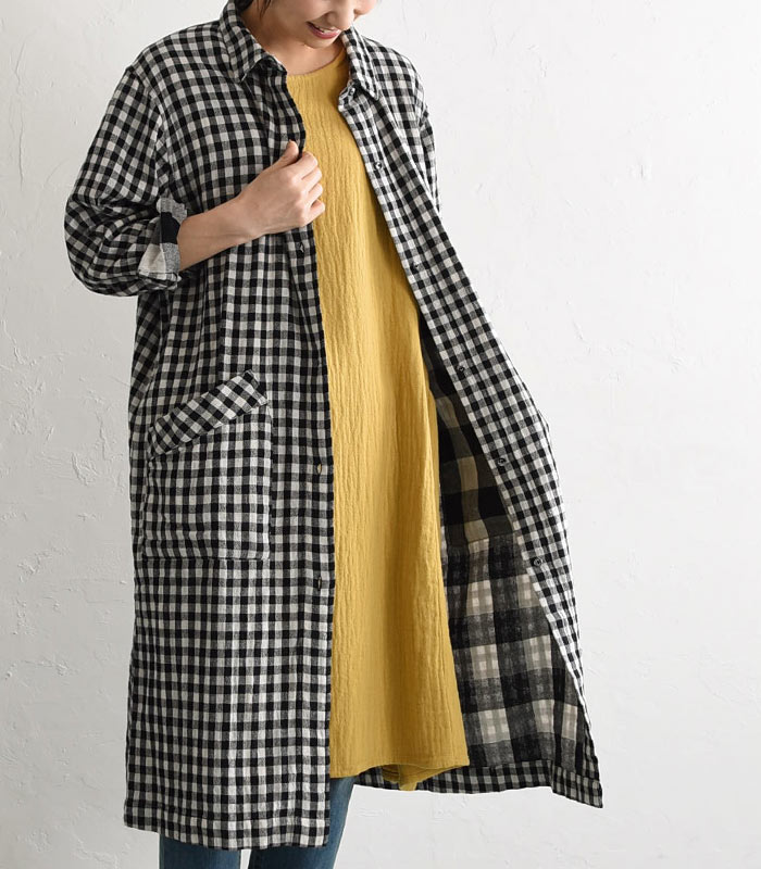 ダブルガーゼ ワンピース 前開きコートワンピース M 3l オリジナル 綿 コットン 秋 冬 春 レディース 21aw0721 E17 Ecoloco 通販 Yahoo ショッピング 일본구매대행 직구 미스터스토어