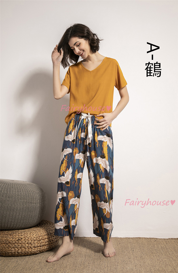 パジャマ ルームウェア レディース 春夏 半袖 パジャマ 綿ルームウェア 猫柄 上下セット可愛い 韓国風 パジャマ オシャレ 女性 部屋着 寝巻き ゆったり 限定価格セール