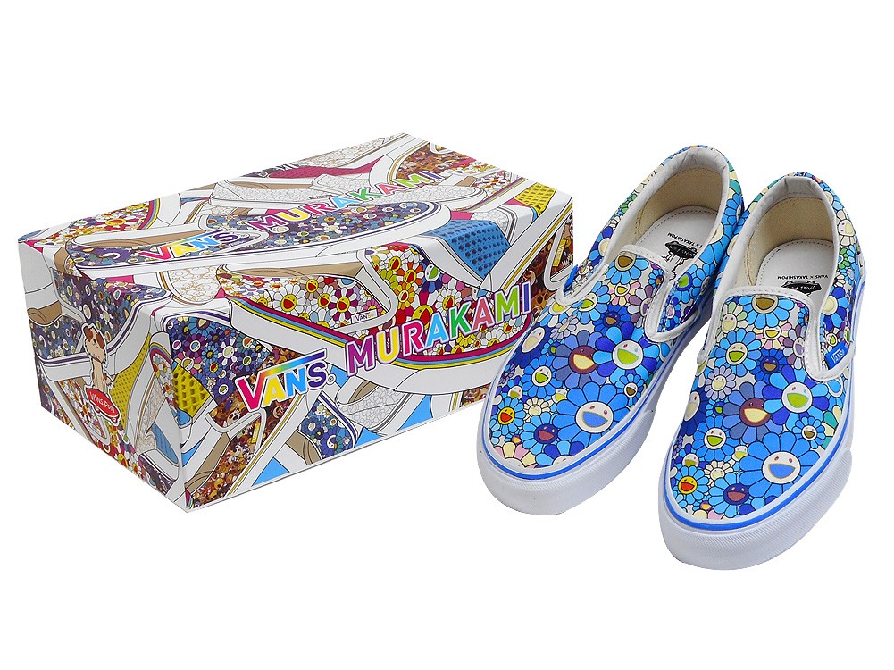 VANS 村上隆 ブルーフラワー 22.5cm スリッポン バンズ ボルト 