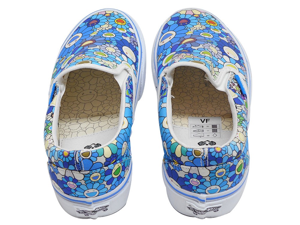 VANS 村上隆 ブルーフラワー 22.5cm スリッポン バンズ ボルト 