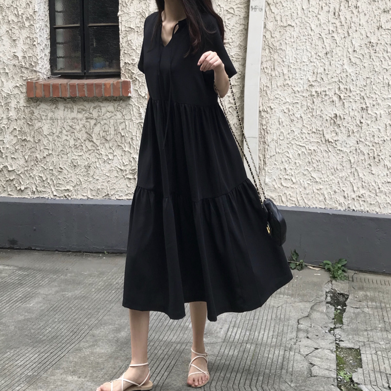 ワンピース レディース 40代 マキシワンピース 春 夏 ロング丈 Vネックワンピース プリーツスカート フレア 韓国風 オシャレ 体型カバー カジュアル 30代 50代 割引も実施中