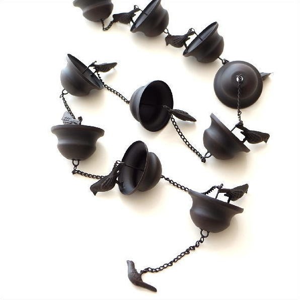 樋 雨樋 雨どい 鎖樋 レインチェーン 雨だれ あまどい 鳥 アイアン エクステリア 雑貨 レインチェーン バードバス Sik7670 ギギリビング 通販 Yahoo ショッピング 일본구매대행 직구 미스터스토어