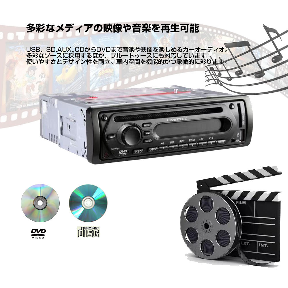 今ならほぼ即納 ラジオ 音楽 Android Iphone 車載 ワイヤレス Bluetooth Cd デッキ オーディオ Dvd 1din Dvd1224 Am Usb 外部入力 Aux チューナー Fm Dvdプレイヤー Labelians Fr