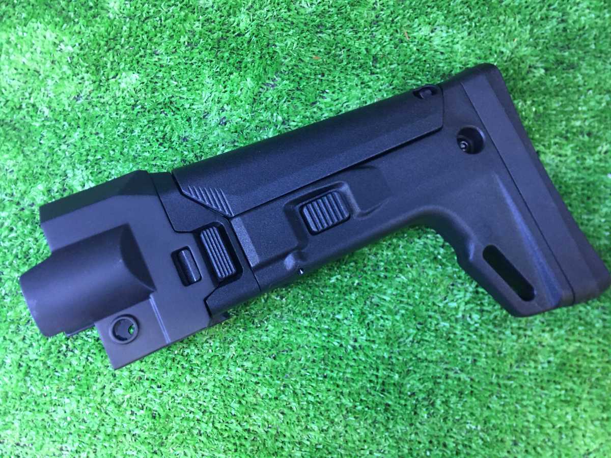 状態良好。ほぼ未使用。動作確認のみ。ＭＰ５ VFC製電動ガン MP5 ZD用【ACRストック+ストックアダプター