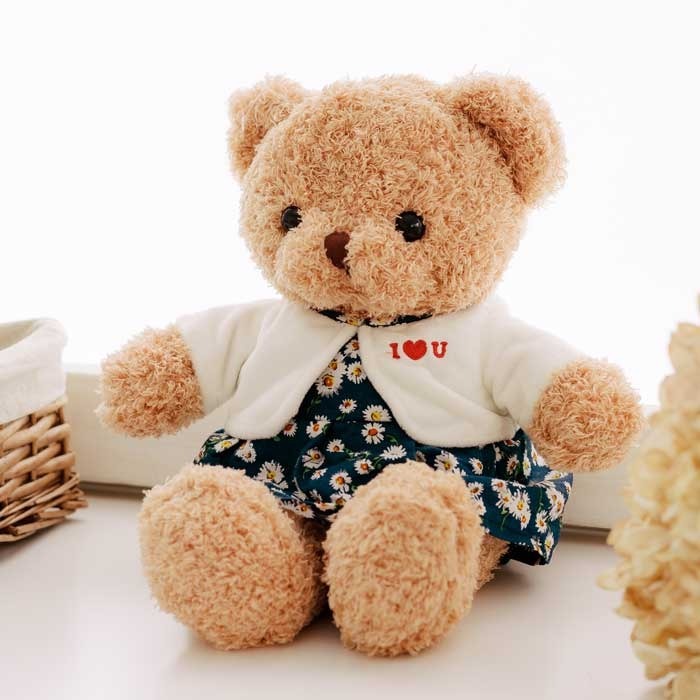 ぬいぐるみ テディベア くま ワンピース 花柄 クリスマスプレゼント 子供 正規取扱店