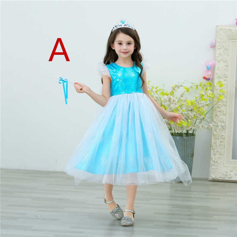 ディズニープリンセス アナ雪 お姫様 なりきりワンピース エルサ エルサドレス キッズドレス キッズ子ども コスチューム プリンセスドレス 子供用ドレス 21春夏新作 エルサ